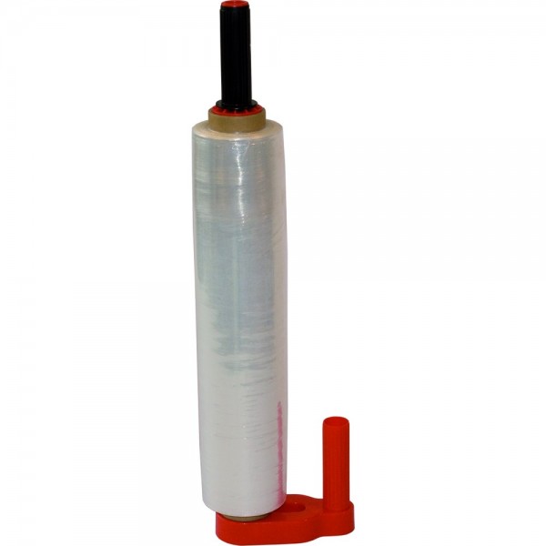 Handabroller für Stretchfolie 400 - 500 mm rot Kunststoff